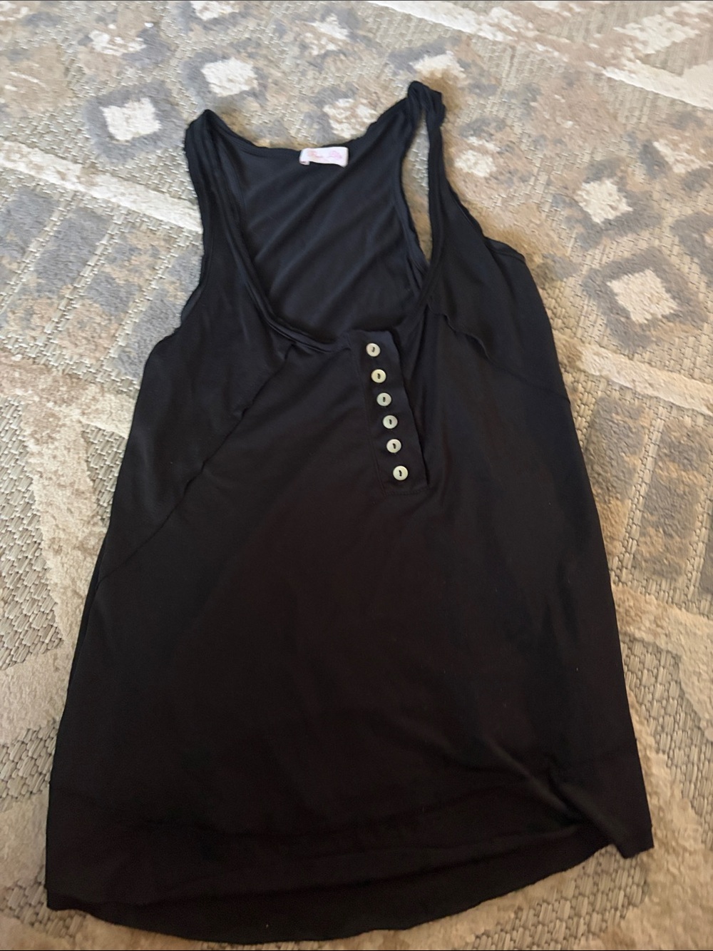 NWOT Pink Lily Black Sleeveless Tank Top xs
